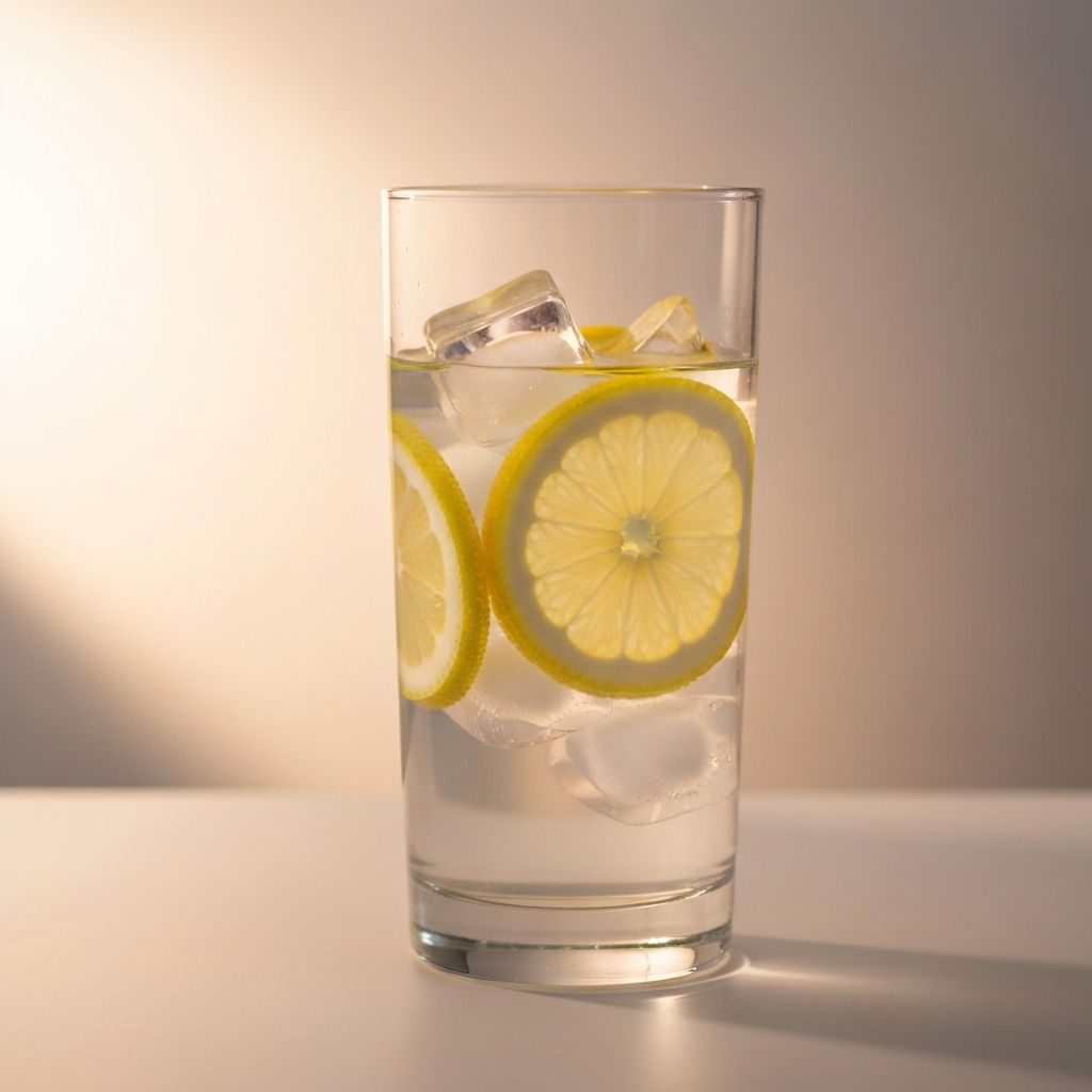 Clean water with lemon